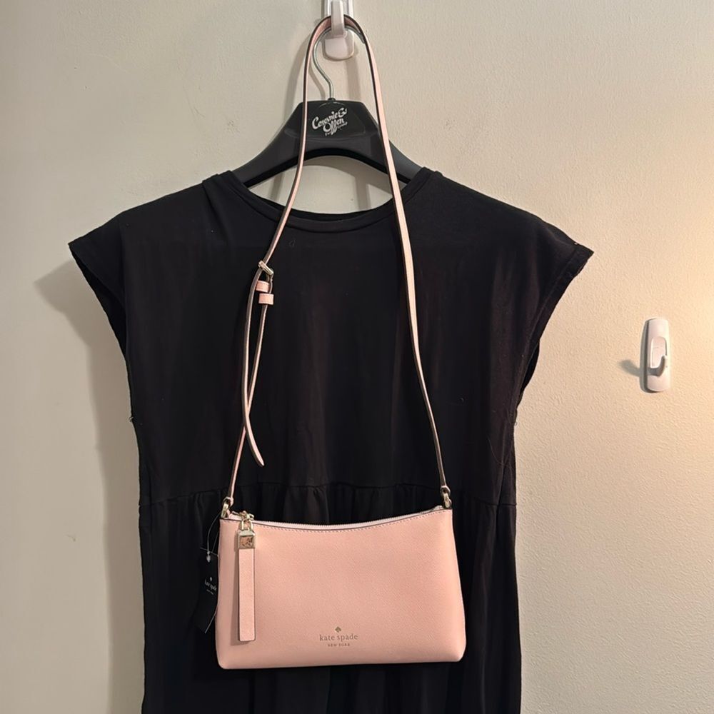 NWT Kate Spade Chalk Pink Sadie Saffiano Leather Small Crossbody Purse $309